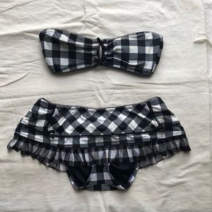 Gingham Highwaisted Bikini Set